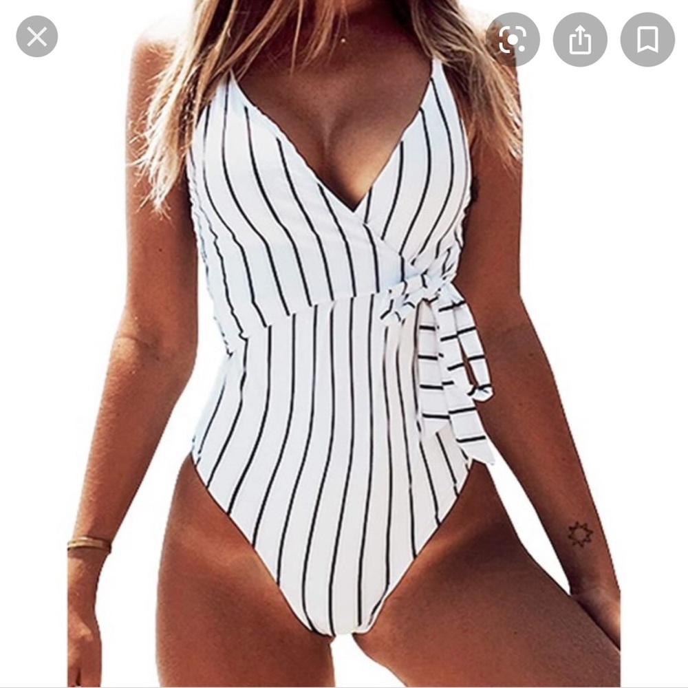 One-Piece Wrap Swimsuit- NEW